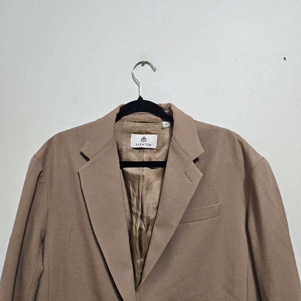 SOLD Aritzia Babaton Vogue Oversized City Wool Blazer Sz 1 S/M Camel - Picture 4 of 16